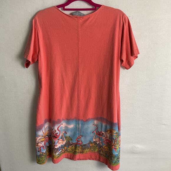 Cover Charge One Size Pink Flamingo Pullover Dress - Picture 3 of 8